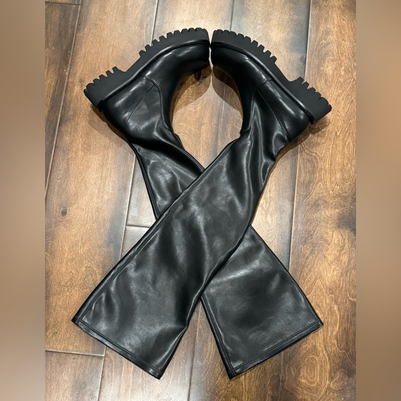 JEFFREY CAMPBELL all Thigh High Boots - Besos Lug Sole NWOT - Picture 4 of 14